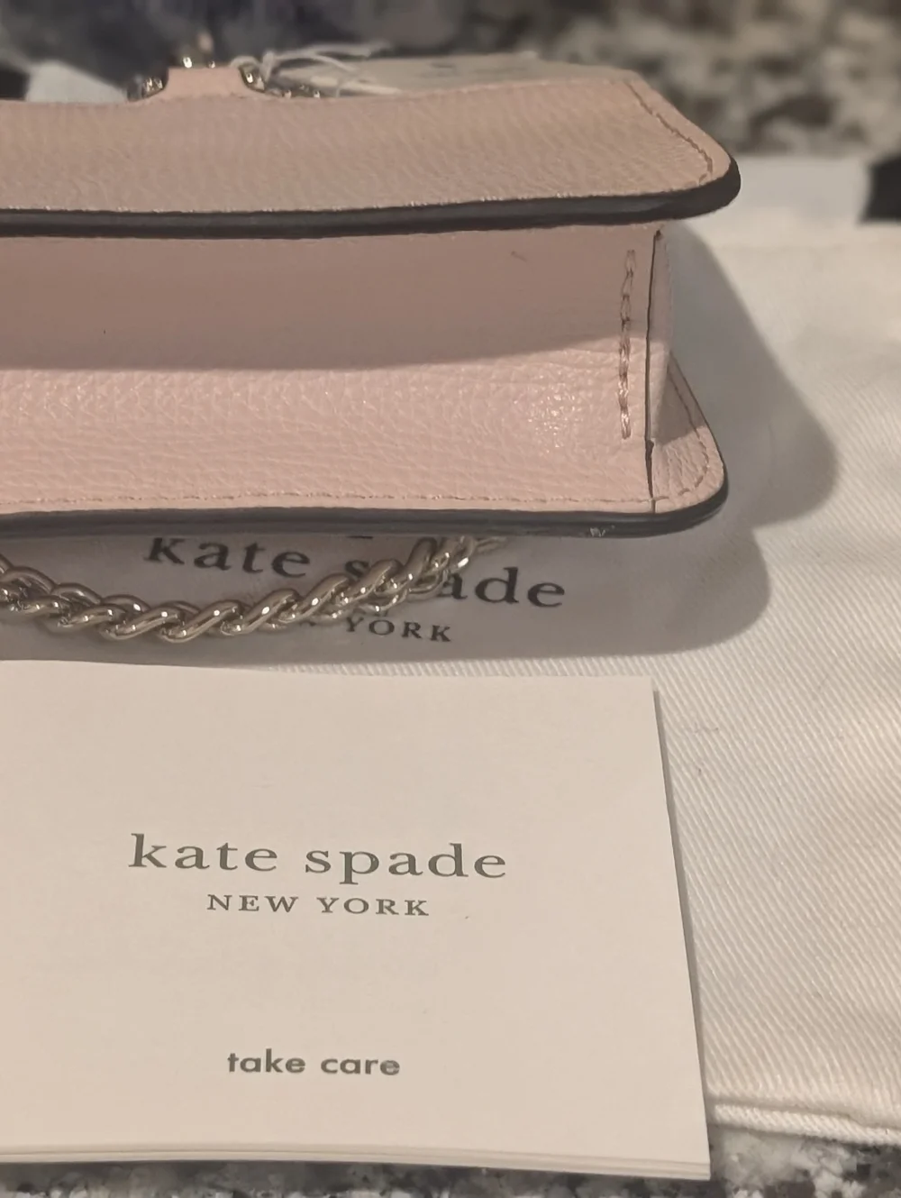 Kate Spade New York ♠️ blush Pink Mini crossbody key fob Cardholder coin purse
